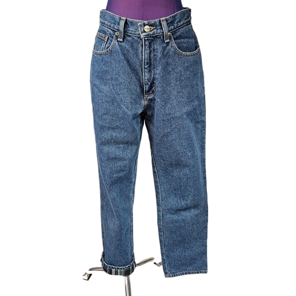 L.L. Bean Medium Wash Fleece Lined Denim Jeans Relaxed Fit Size 6 Women's B20 - Picture 2 of 13